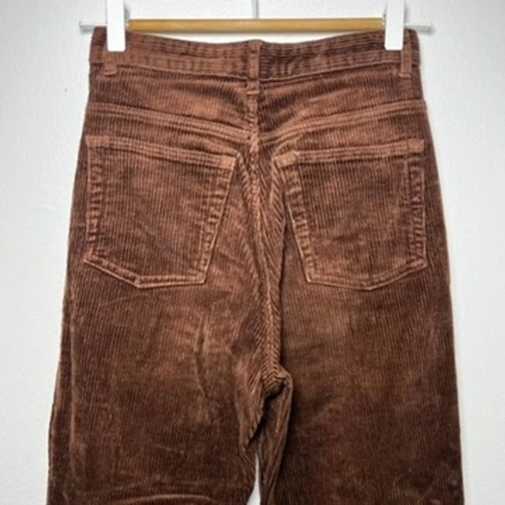 MONKI Straight Cord Pants in Brown ASOS High Rise Trouser size EU 34‎ / US 2